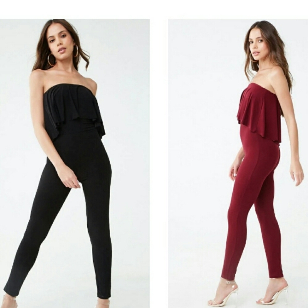 2 Pack Sexy Tubed Strapless Jumpsuit